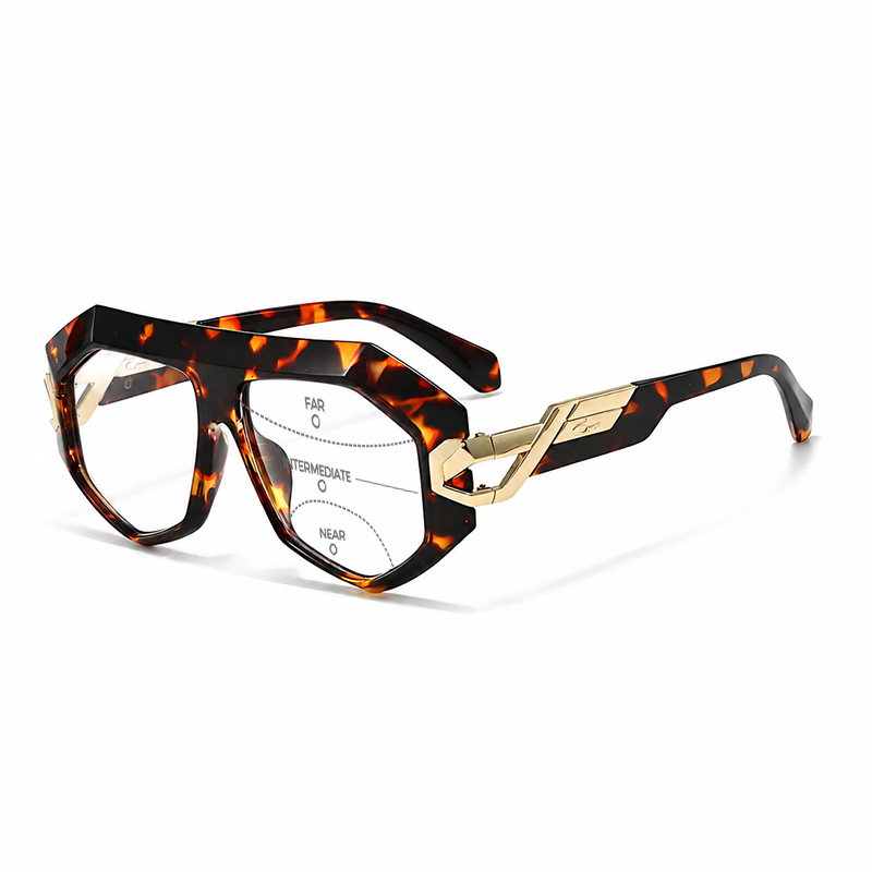 MEN’S BOLD GEOMETRIC READING GLASSES