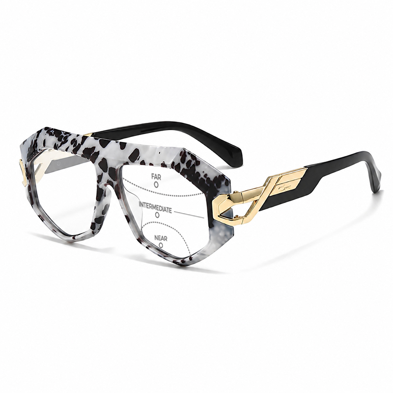 MEN’S BOLD GEOMETRIC READING GLASSES