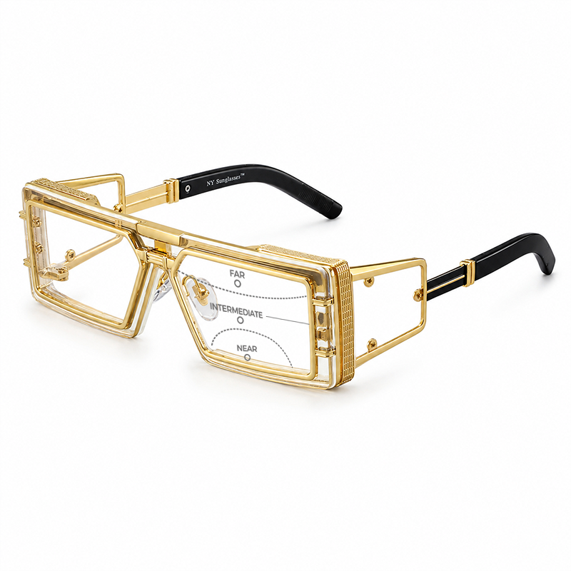 MEN’S FUTURISTIC SQUARE READING GLASSES