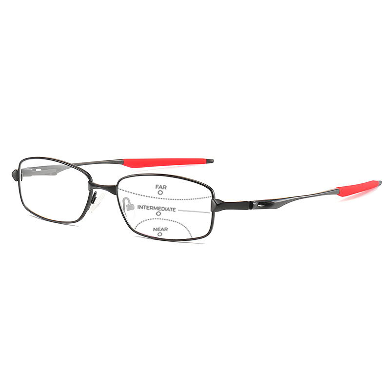 LIGHTWEIGHT METAL READING GLASSES WITH SPRING HINGES