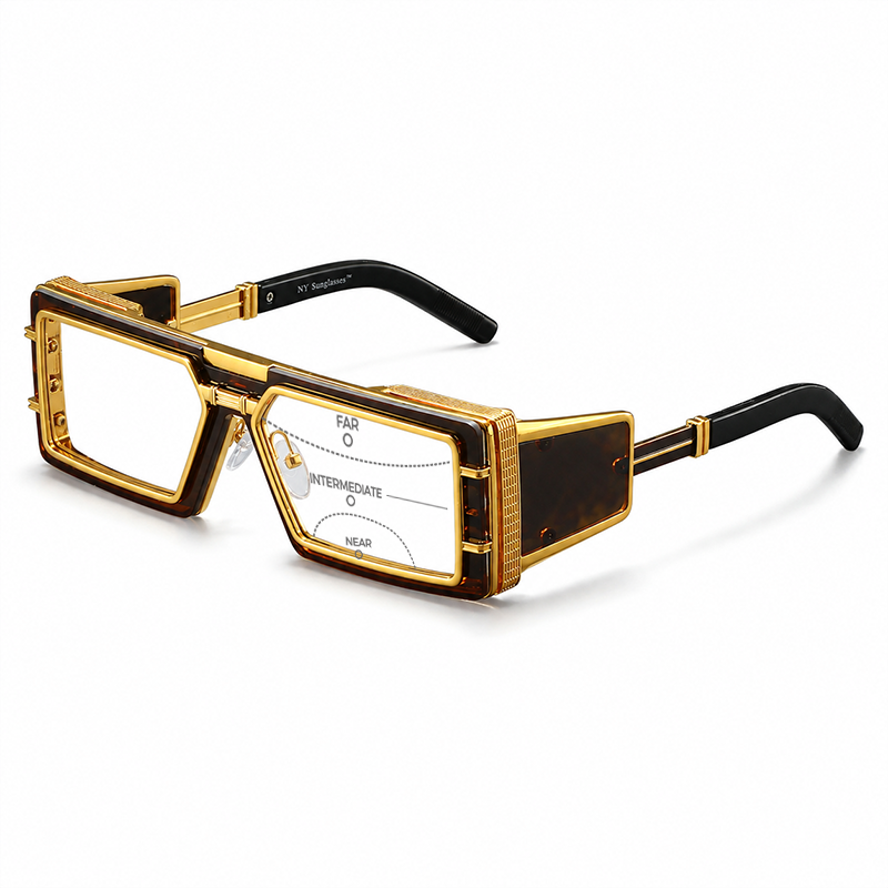 MEN’S FUTURISTIC SQUARE READING GLASSES