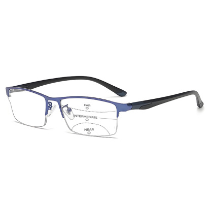 METAL ULTRA-LIGHT HALF-FRAME PHOTOCHROMIC MULTIFOCAL GLASSES