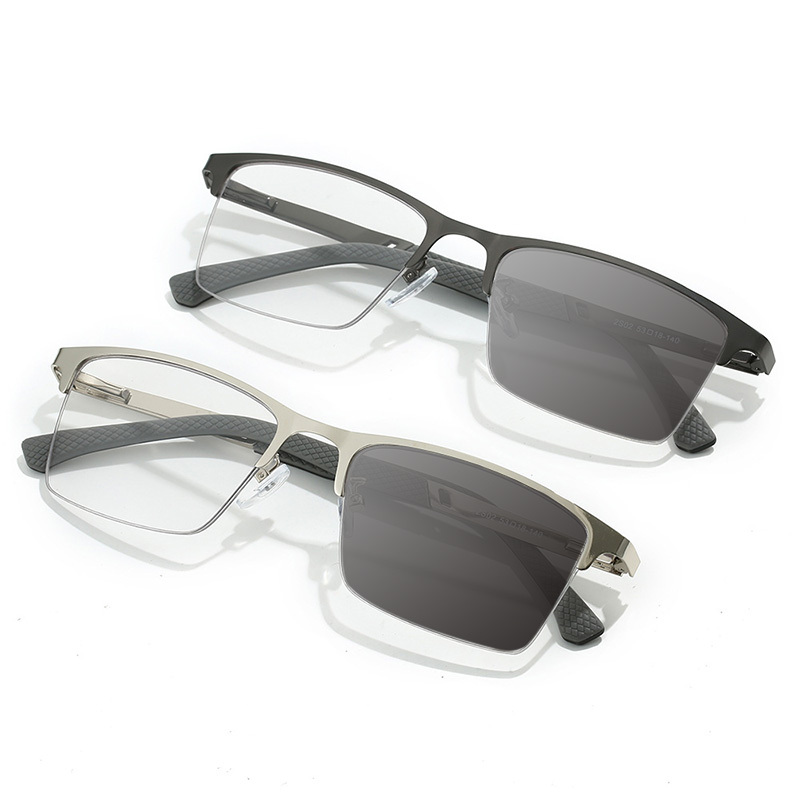 MEN'S RETRO HALF-FRAME ANTI-BLUE LIGHT READING GLASSES