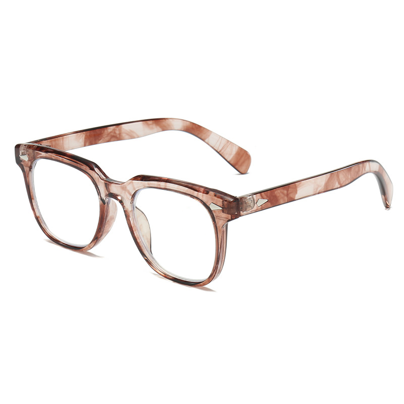 RETRO LARGE FRAME JELLY FLOWER ANTI-BLUE LIGHT READING GLASSES