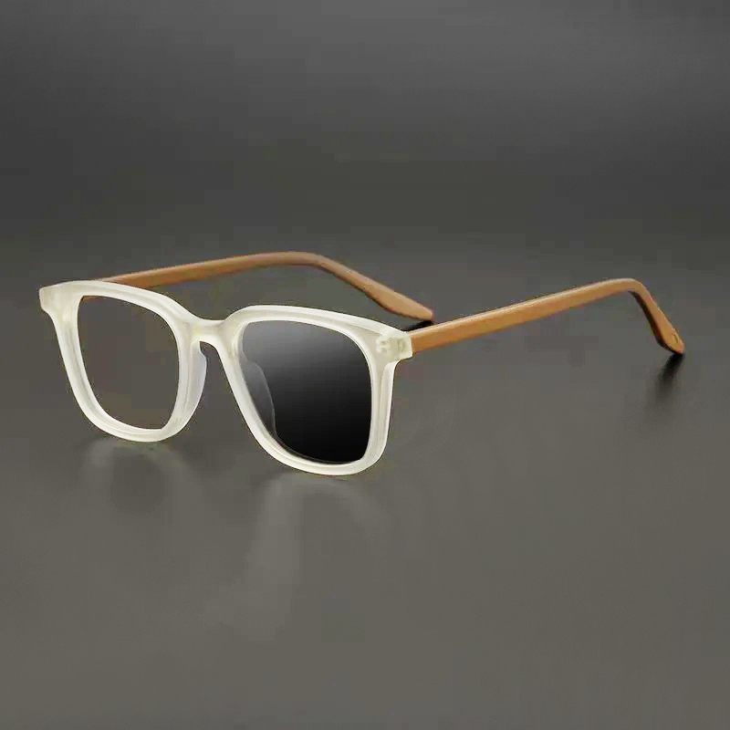 SIMPLE FROSTED SQUARE FRAME COLOR-CHANGING READING GLASSES