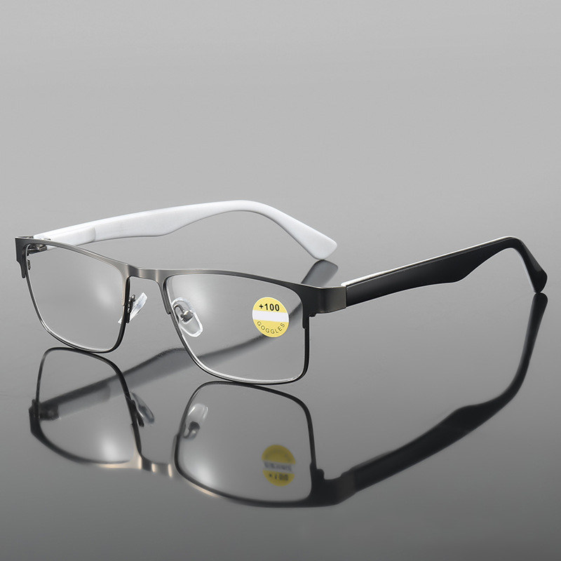 SQUARE BUSINESS SIMPLE LARGE FRAME READING GLASSES