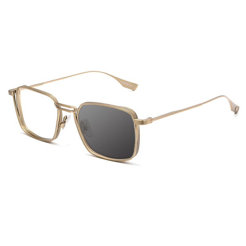 FASHIONABLE METAL GOTHIC SQUARE ANTI-BLUE LIGHT READING GLASSES