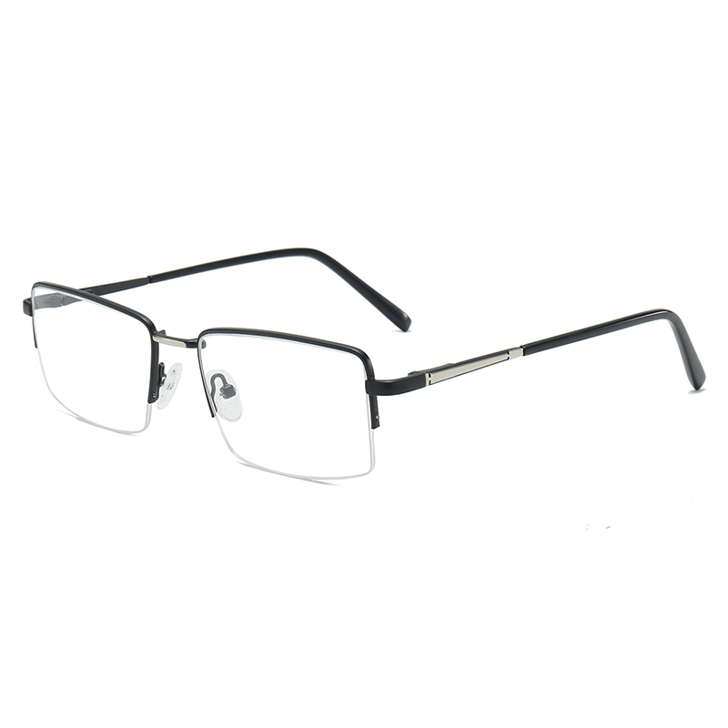 SIMPLE SQUARE FRAME METAL ANTI-BLUE LIGHT READING GLASSES