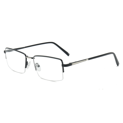 SIMPLE SQUARE FRAME METAL ANTI-BLUE LIGHT READING GLASSES