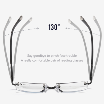 FRAMELESS BUSINESS PROGRESSIVE MULTIFOCAL PHOTOCHROMIC READING GLASSES