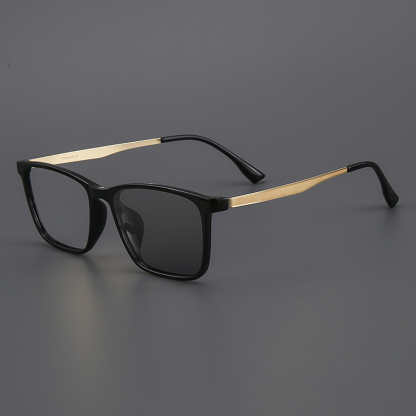 SIMPLE SQUARE FRAME COLOR-CHANGING MULTIFOCAL READING GLASSES