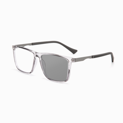BUSINESS MINIMALIST SQUARE FRAME PHOTOCHROMIC MULTIFOCAL READING GLASSES