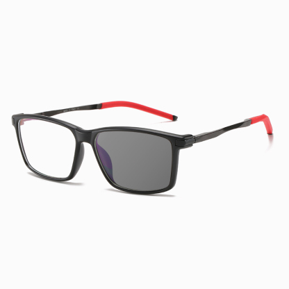 SIMPLE SQUARE-FRAME PHOTOCHROMIC MULTIFOCAL READING GLASSES