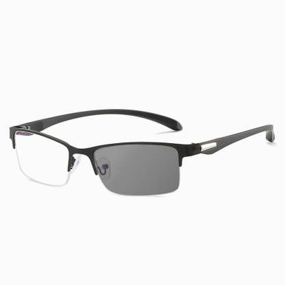 BUSINESS CLASSIC HALF-FRAME SMART COLOR-CHANGING MULTIFOCAL READING GLASSES