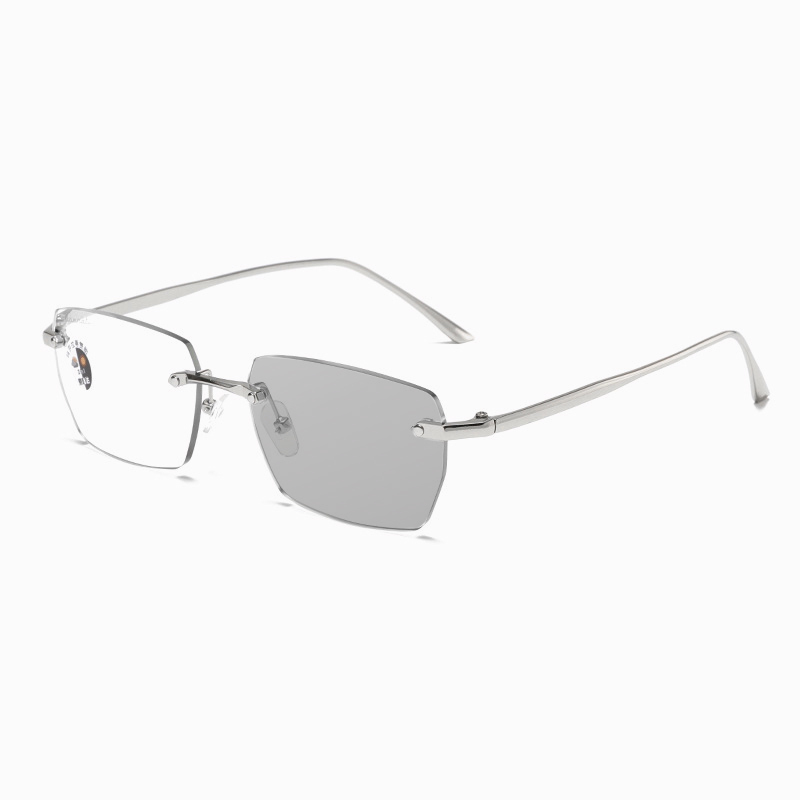 CLEAR METAL PHOTOCHROMIC MULTIFOCAL READING GLASSES