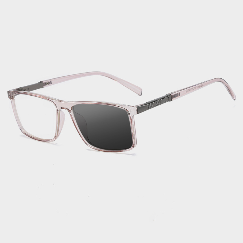 RETRO SQUARE SPRING HINGE PHOTOCHROMIC READING GLASSES