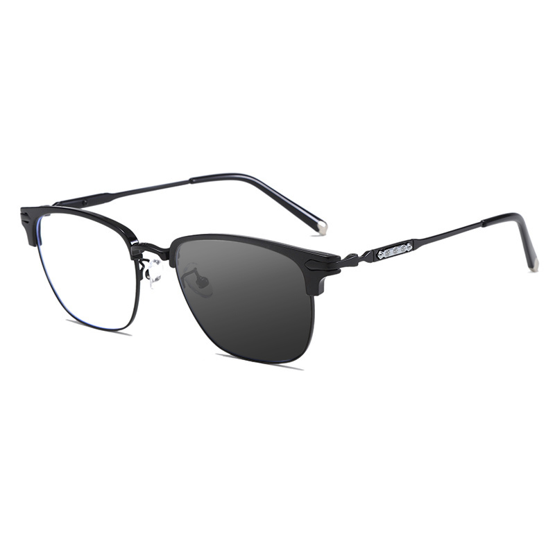 BUSINESS METAL HALF FRAME PHOTOCHROMIC READING GLASSES