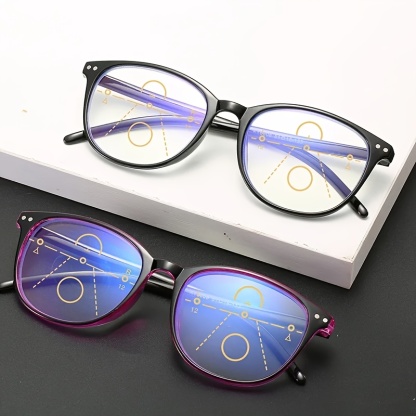 RETRO ROUND ANTI-BLUE LIGHT PROGRESSIVE MULTI-FOCAL READING GLASSES