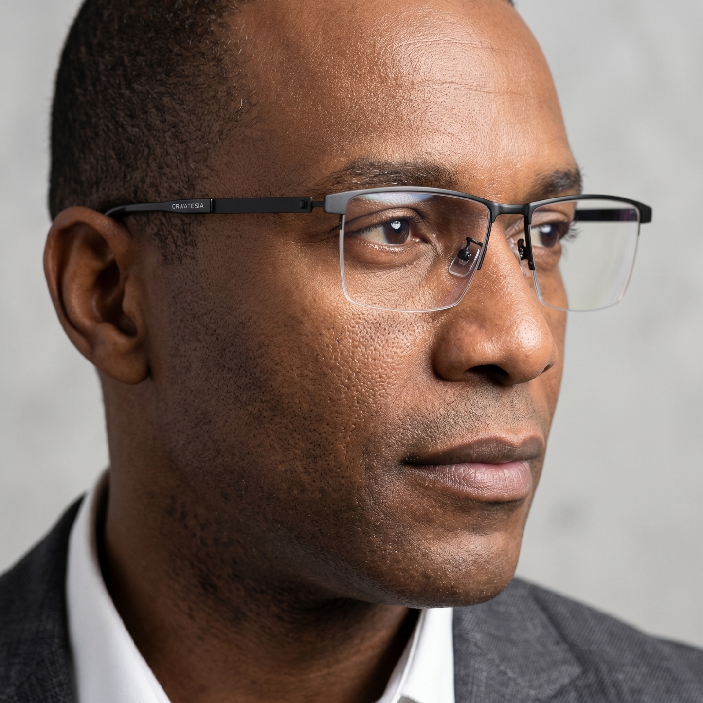 Prescription Glasses-BUSINESS CASUAL PURE TITANIUM COLOR CHANGING MULTI-FOCAL  GLASSES