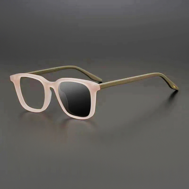 SIMPLE FROSTED SQUARE FRAME COLOR-CHANGING READING GLASSES