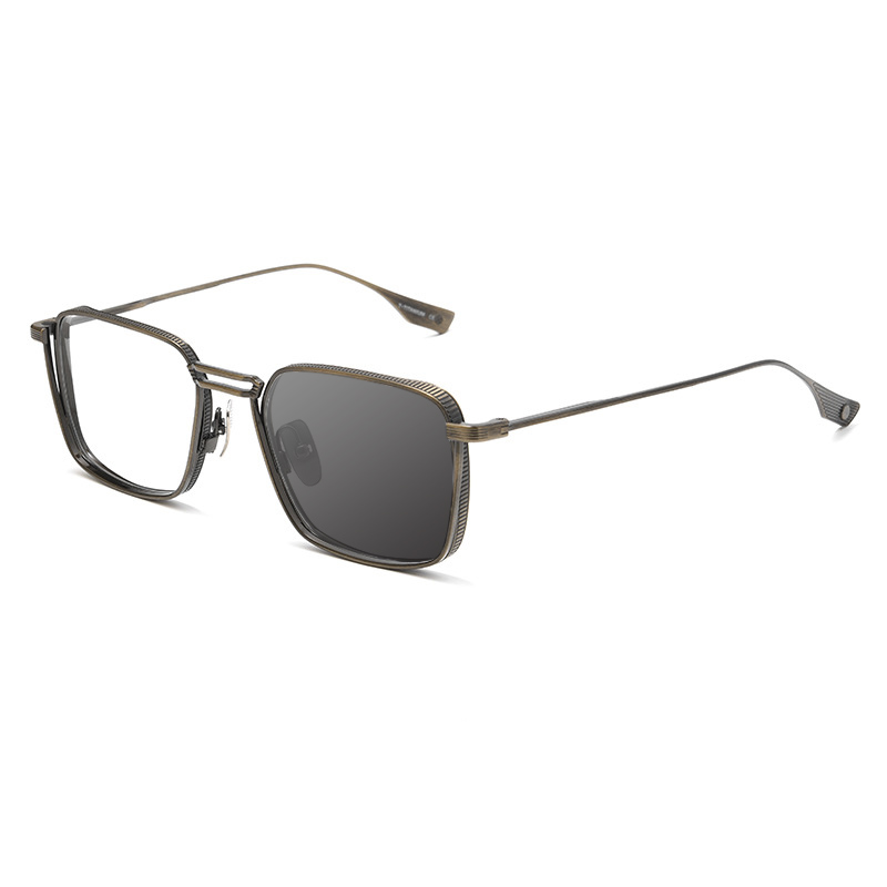 FASHIONABLE METAL GOTHIC SQUARE ANTI-BLUE LIGHT READING GLASSES