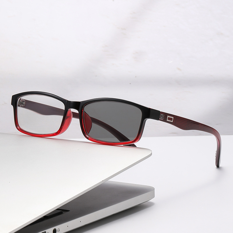 RETRO COMFORTABLE SMALL FRAME MULTI-FOCUS PHOTOCHROMIC READING GLASSES