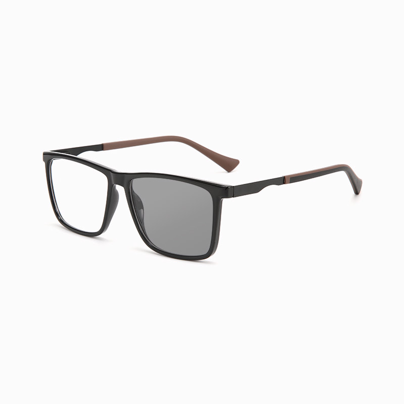 BUSINESS MINIMALIST SQUARE FRAME PHOTOCHROMIC MULTIFOCAL READING GLASSES