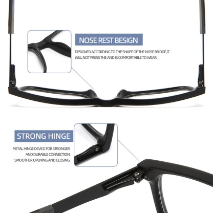 CLASSIC SQUARE-FRAME PHOTOCHROMIC MULTIFOCAL READING GLASSES