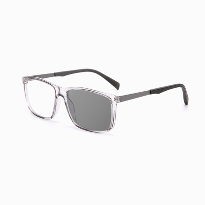 SIMPLE SQUARE-FRAME PHOTOCHROMIC MULTIFOCAL READING GLASSES