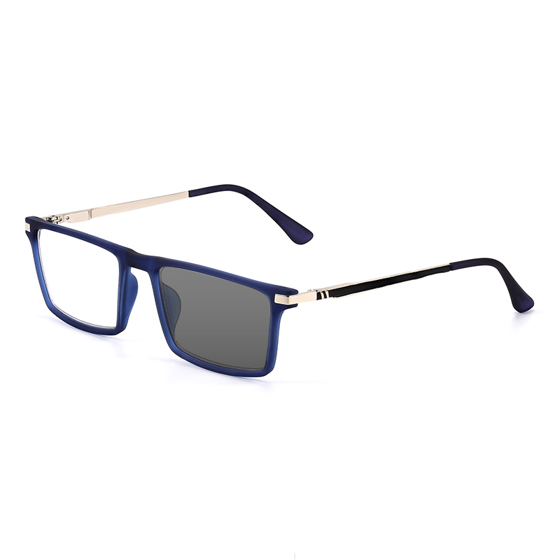 SQUARE SPRING LARGE FRAME PHOTOCHROMIC READING GLASSES