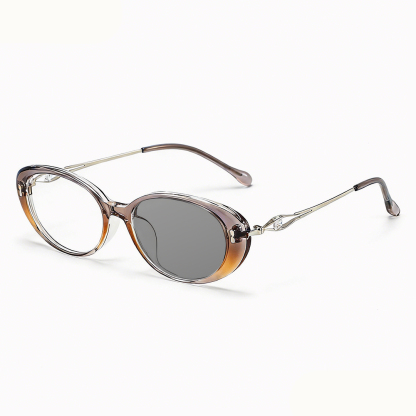 RETRO OVAL RHINESTONE PHOTOCHROMIC MULTIFOCAL READING GLASSES