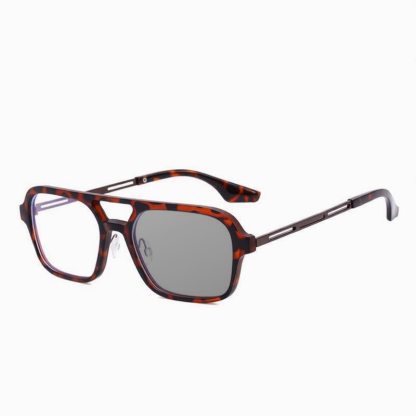 SIMPLE SQUARE FRAME BUSINESS ANTI-BLUE LIGHT PHOTOCHROMIC READING GLASSES