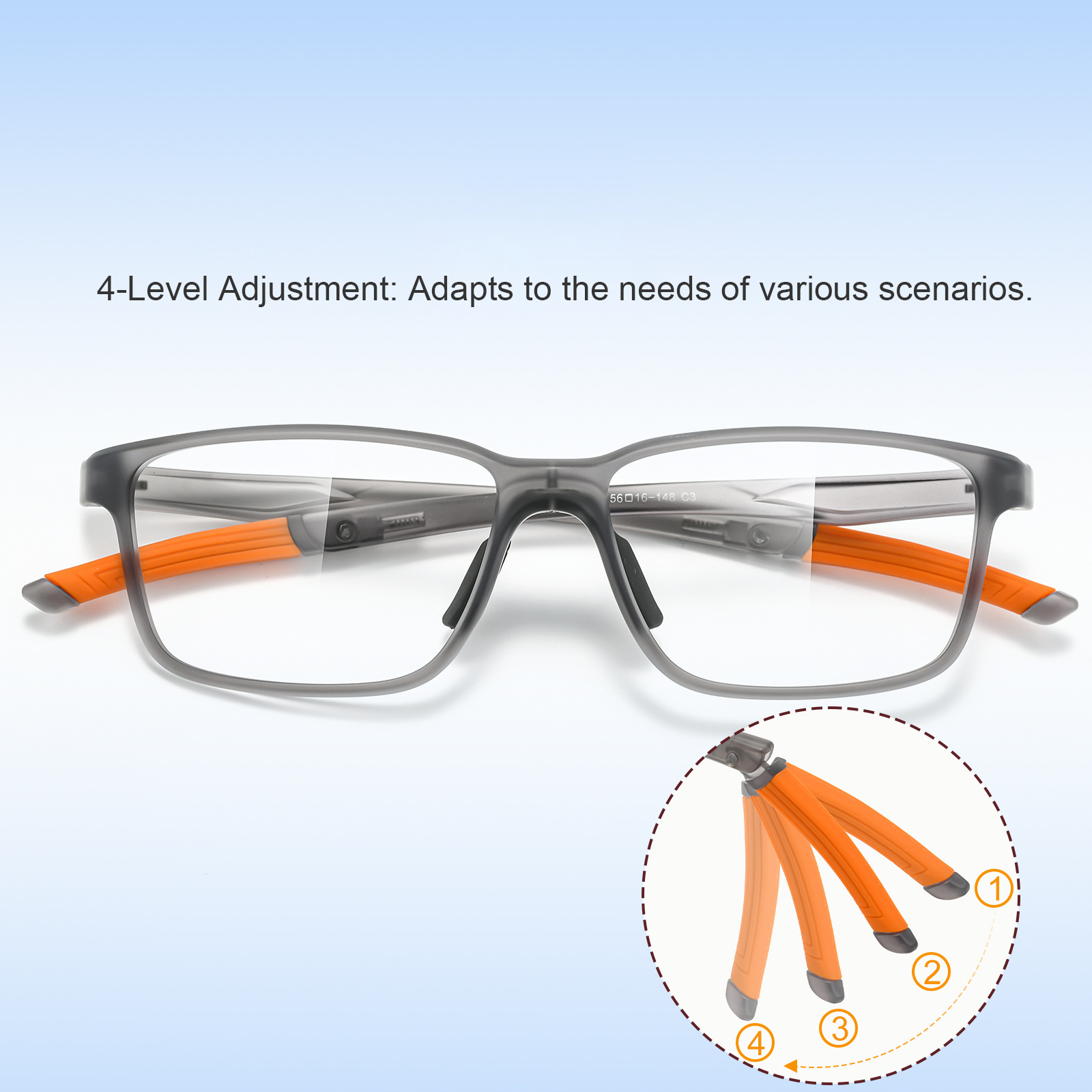 FULL-FRAME MINIMALIST BLUE-LIGHT BLOCKING PHOTOCHROMIC PROGRESSIVE MULTIFOCAL READING GLASSES