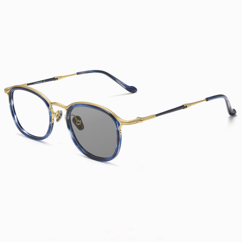 CASUAL & TEXTURED METAL FULL-RIM BLUE LIGHT BLOCKING READING GLASSES