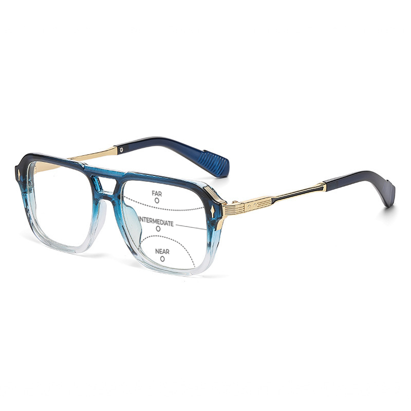 MEN’S DOUBLE-BRIDGE SQUARE READING GLASSES