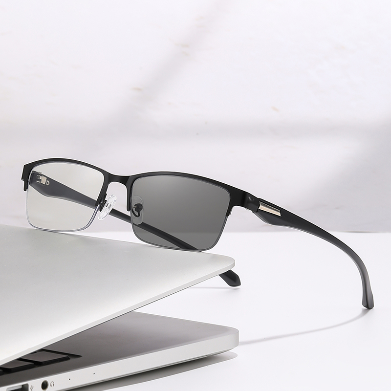 BUSINESS CLASSIC HALF-FRAME SMART COLOR-CHANGING MULTIFOCAL READING GLASSES
