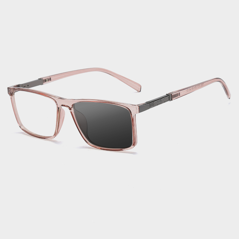 RETRO SQUARE SPRING HINGE PHOTOCHROMIC READING GLASSES
