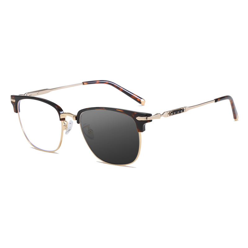 BUSINESS METAL HALF FRAME PHOTOCHROMIC READING GLASSES
