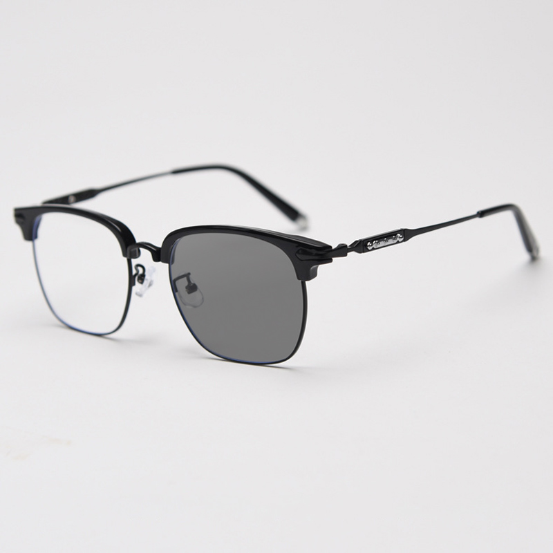BUSINESS METAL HALF FRAME PHOTOCHROMIC READING GLASSES