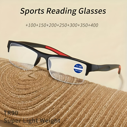 SPORTS NON-SLIP HALF-FRAME ULTRA-LIGHT READING GLASSES