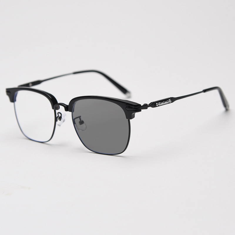 BUSINESS METAL HALF FRAME PHOTOCHROMIC READING GLASSES