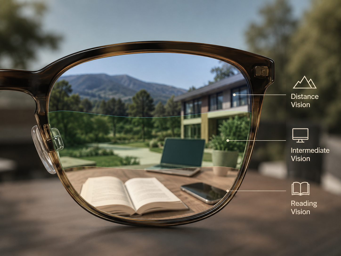 Progressive lens zones