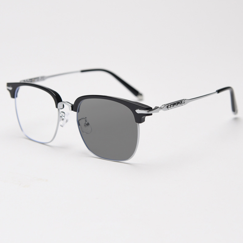 BUSINESS METAL HALF FRAME PHOTOCHROMIC READING GLASSES