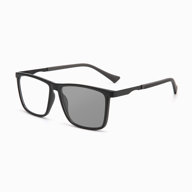 BUSINESS MINIMALIST SQUARE FRAME PHOTOCHROMIC MULTIFOCAL READING GLASSES