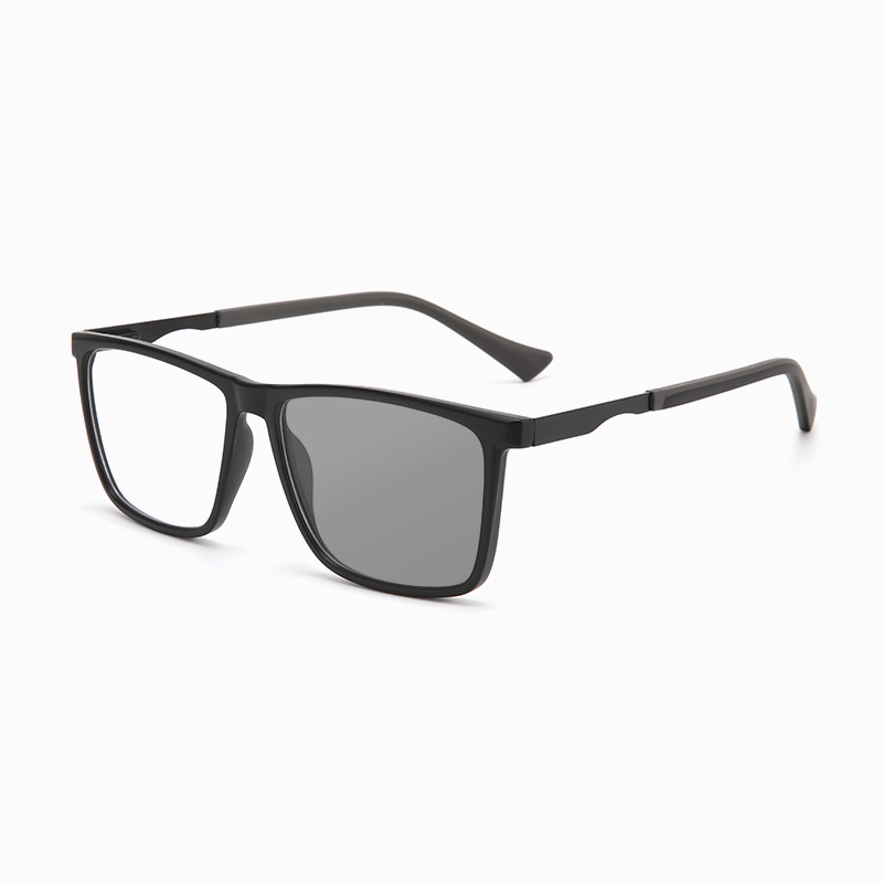 BUSINESS MINIMALIST SQUARE FRAME PHOTOCHROMIC MULTIFOCAL READING GLASSES