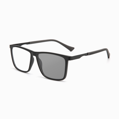 BUSINESS MINIMALIST SQUARE FRAME PHOTOCHROMIC MULTIFOCAL READING GLASSES