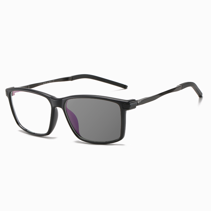 SIMPLE SQUARE-FRAME PHOTOCHROMIC MULTIFOCAL READING GLASSES