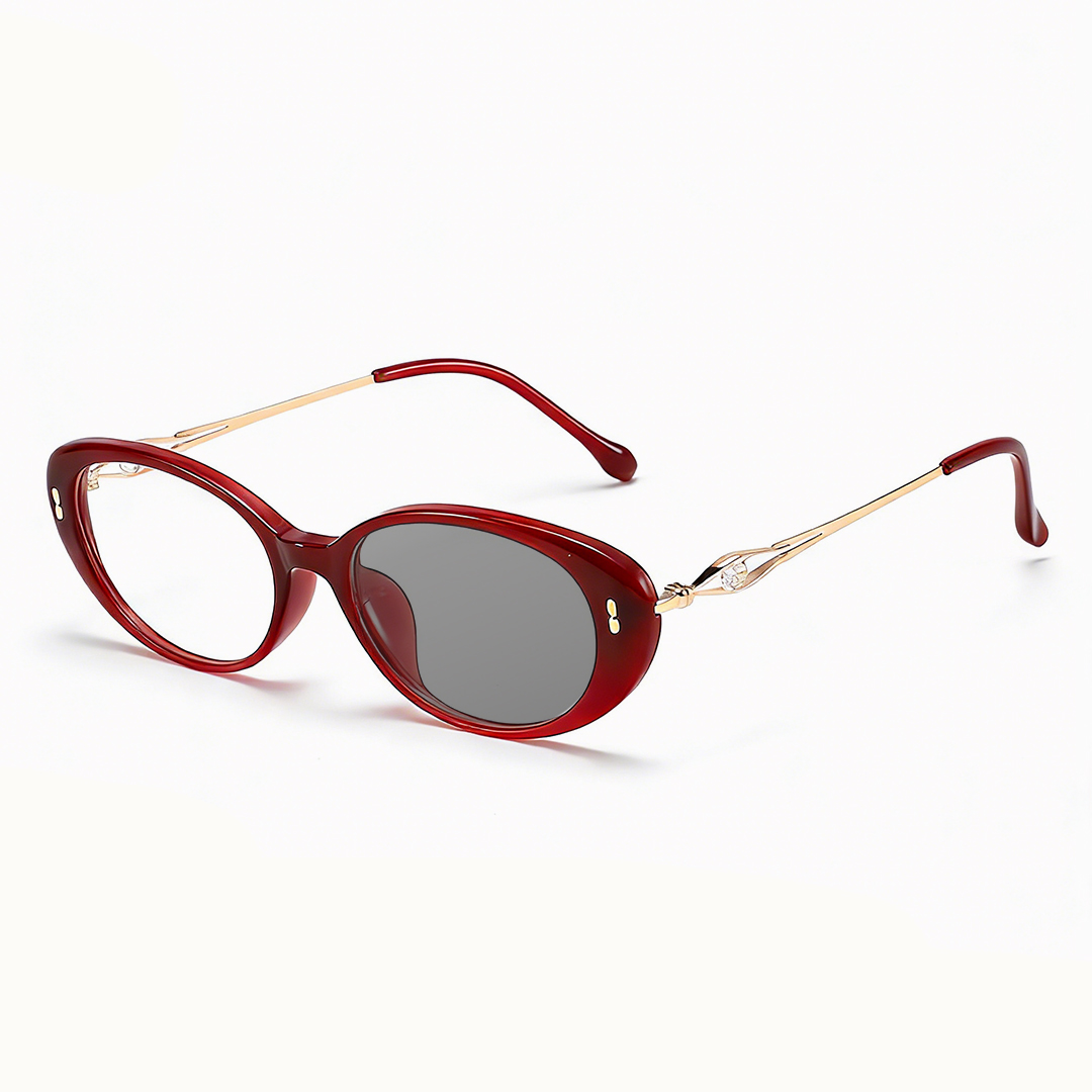 RETRO OVAL RHINESTONE PHOTOCHROMIC MULTIFOCAL READING GLASSES