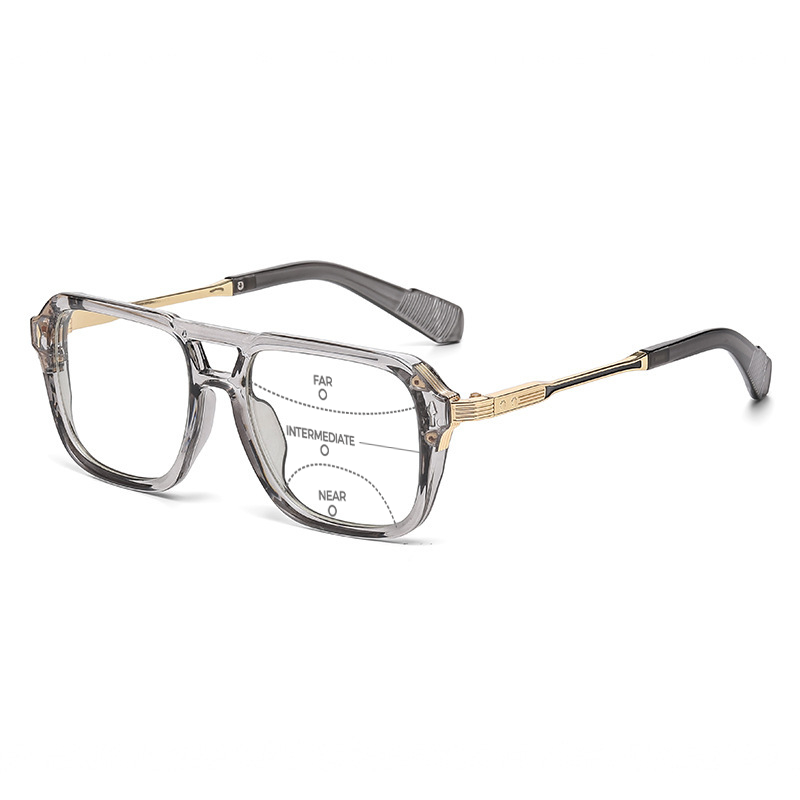MEN’S DOUBLE-BRIDGE SQUARE READING GLASSES