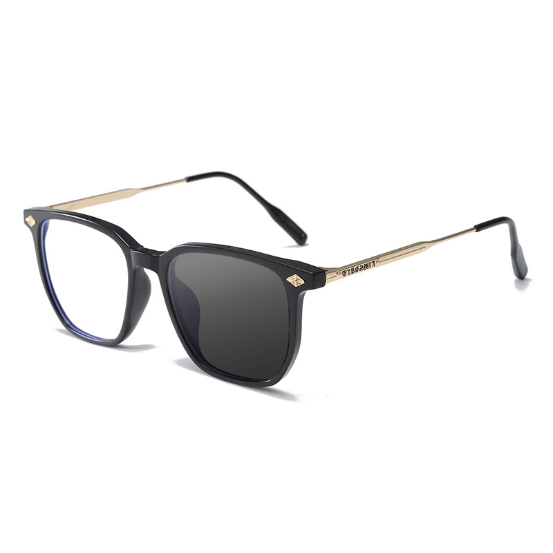BUSINESS LARGE FRAME FASHION ENGRAVED COLOR CHANGING READING GLASSES